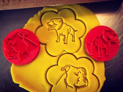 Cookie stamp + cutter - Staffbull, Staforshire Bullterrier