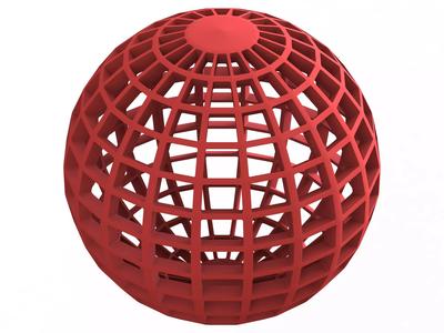 Wireframe Shape Globe Grid Sphere