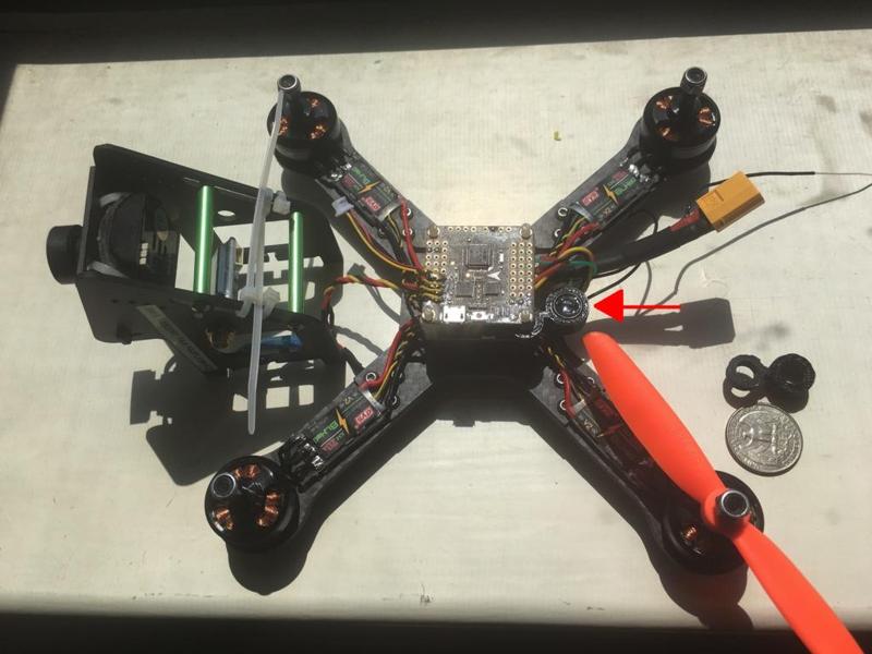 Buzzer mount on standoff with offset