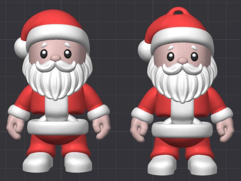 Articulated Santa Claus (and keychain model)