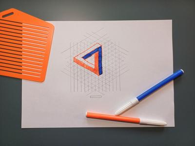 Easy isometric grid template - parametric