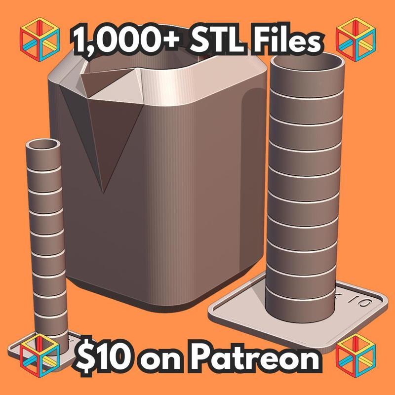 1 Gallon Watering Can with 5ml and 50ml Measuring Cylinders for Hydroponic Nutrients MineeForm FDM 3D Print STL File