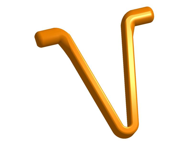 Spring-action Butterfly V-clip for Attaching Maintenance Accessories to Swimming Pool Poles