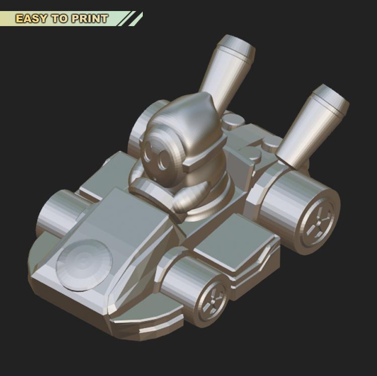 Mario Kart - Shy Guy - (EASY TO PRINT - NO SUPPORT)