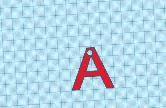 letter A keychain