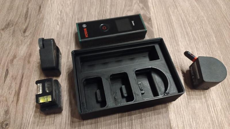 Bosch Zamo Laser Measure with Adapter Set Holder for Gridfinity (2x3)