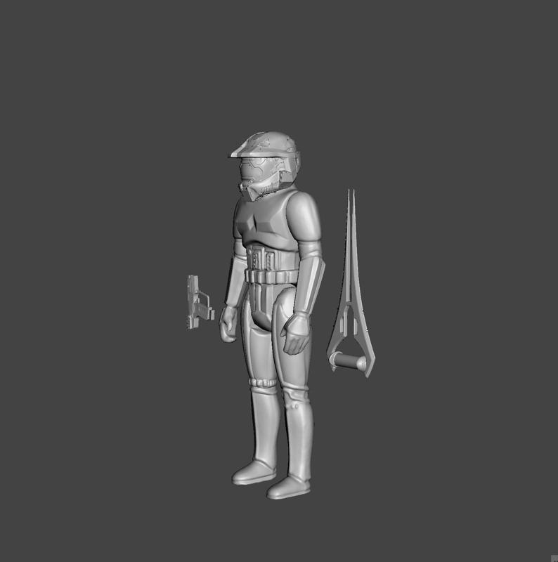 STAR WARS MASTERCHIEF HALO, HALLOWEEN SPECIAL 2024, CUSTOM UNPRODUCED KENNER, HASBRO ACTION FIGURE, 3.75", 1/18