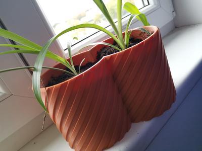 Double chamber flower pot