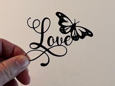 Wall Art - Love and butterfly