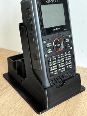 Desktop stand for Kenwood TH-D74 tranceiver (and some other HT)