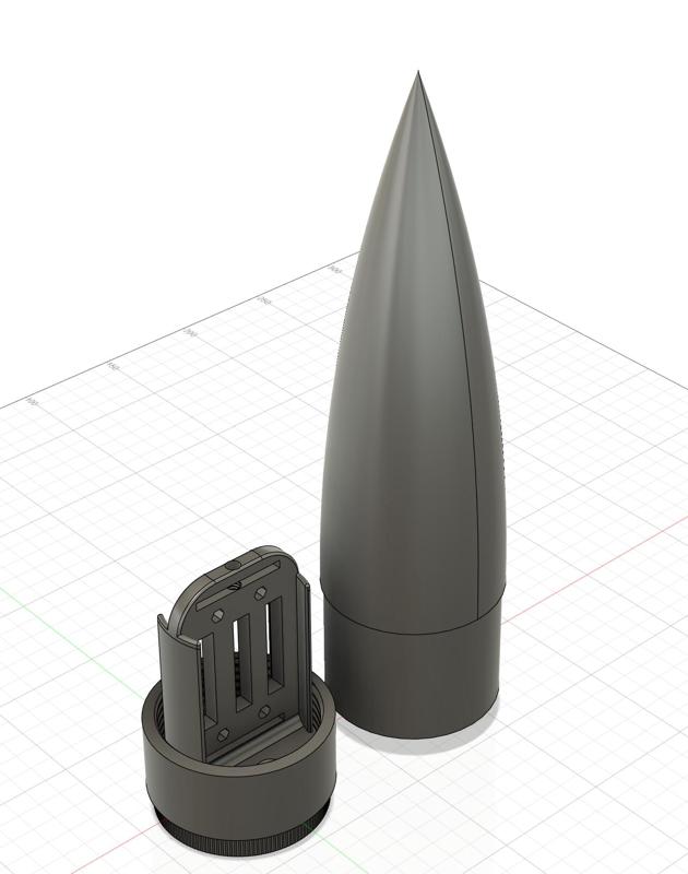 Estes Doorknob/Big Daddy Nosecone with integrated Ebay