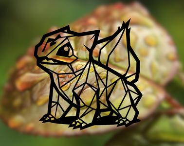 Geometric pokemon Bulbasaur Wallart