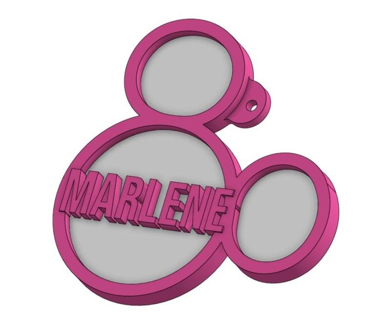 POPULAR NAMES MARLENE  MICKEY MOUSE KEYCHAIN