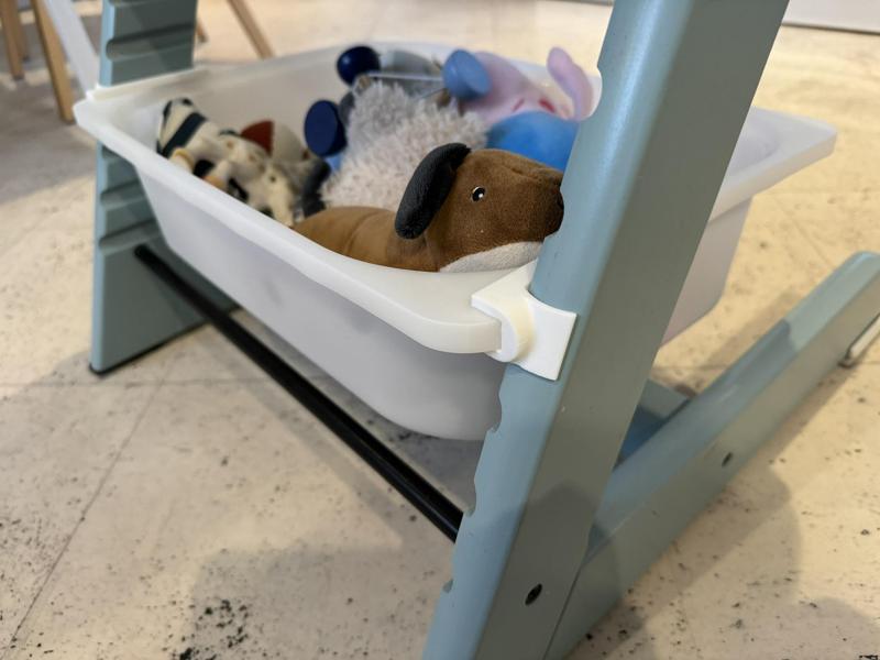 Tripp Trapp Stokke Chair + IKEA Trofast plastic storage box adapter (slim version)