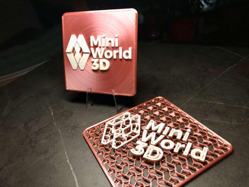 MiniWorld3D logo - Coasters & Key ring