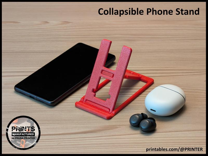 Collapsible Phone Stand (Print in Place)