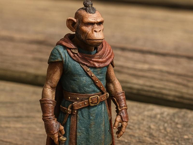 miniature french soldier monkey face