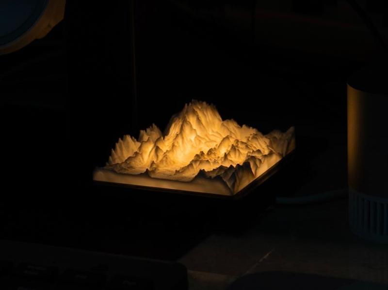 Snow Mountain Night Light (Compatible with Bambu Lab X1 Carbon components)