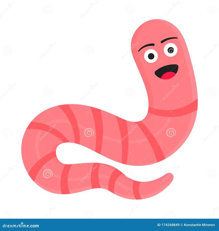 Worm with face