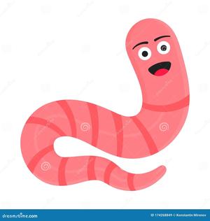Worm with face
