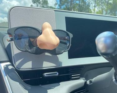 Stupid Nose magnetic sunglasses holder for Ioniq 5