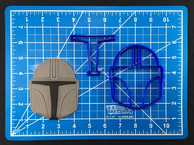 Mandalorian Multipiece Fondant Cookie Cutter Set Multiple Sizes