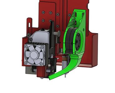 Extra 5015 Fan Mount for Modix Griffin Printhead