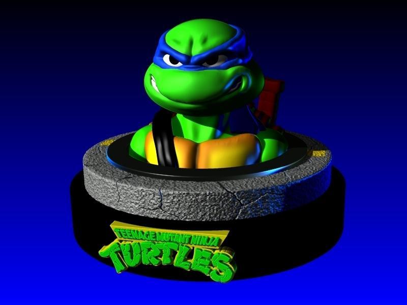 LEO TURTLES MUTANT NINJA MAYHEM CHAOS BUST TURTLE