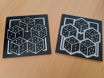 Wheel of Time Dice Logo Coaster