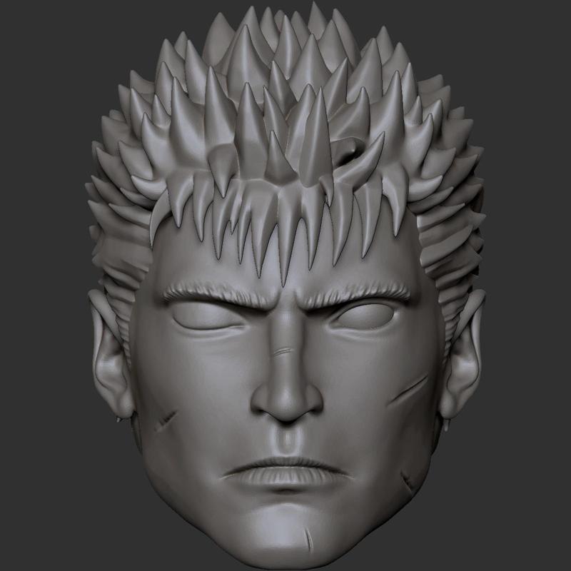 Guts from Berserk head for action figures