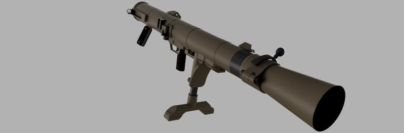 Airsoft Carl Gustav M2 - 40mm shell launcher, minimal hardware parts, VFC compatible