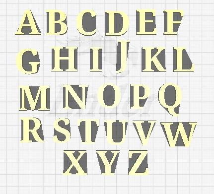 3D Alphabet - all letters 3mf + stl