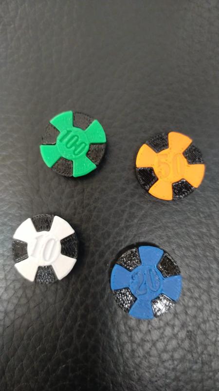 2 color mini poker chips NO AMS pressure fit