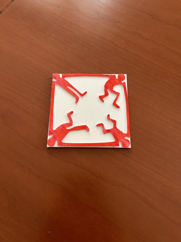 Coaster image by keith Haring