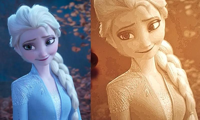 Lithophane ELZA frozen mk4 litofán photo