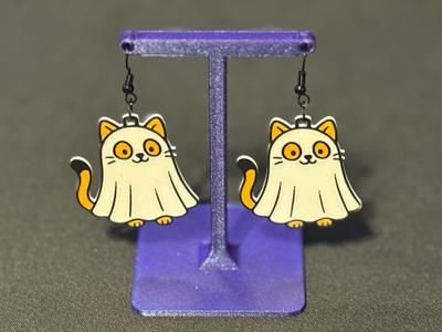 Cat Ghost Earrings