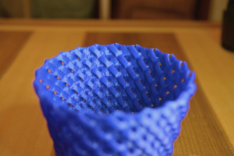 Weaved basket vase
