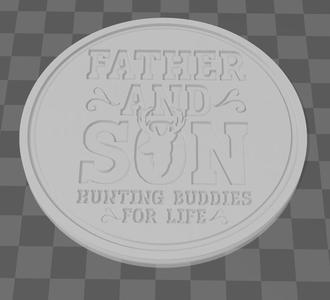 Father And Son Hunting Buddies For Life Coaster