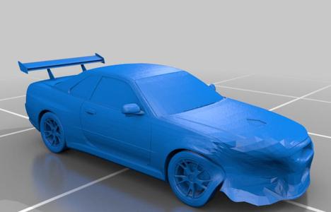 Crashed Nissan Skyline GTR R34