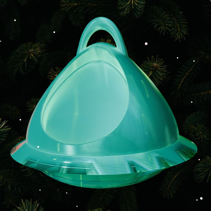 Fancy Photo Frame Teardrop Bulb Christmas Tree Ornament - 1 Ring