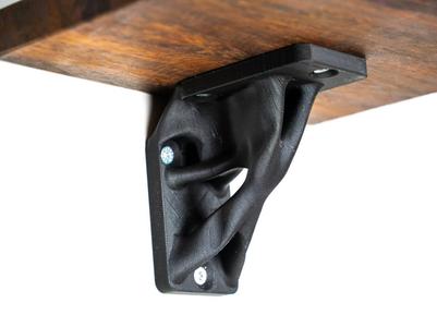 small topology optimized shelf bracket