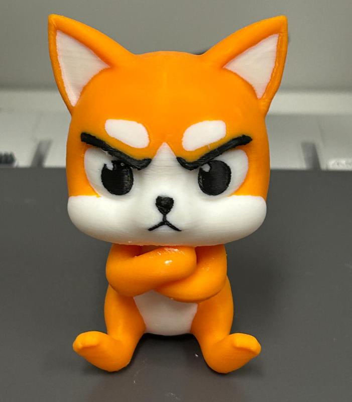 Grumpy Shiba Inu – The Cheese-Denied Stare in 3D