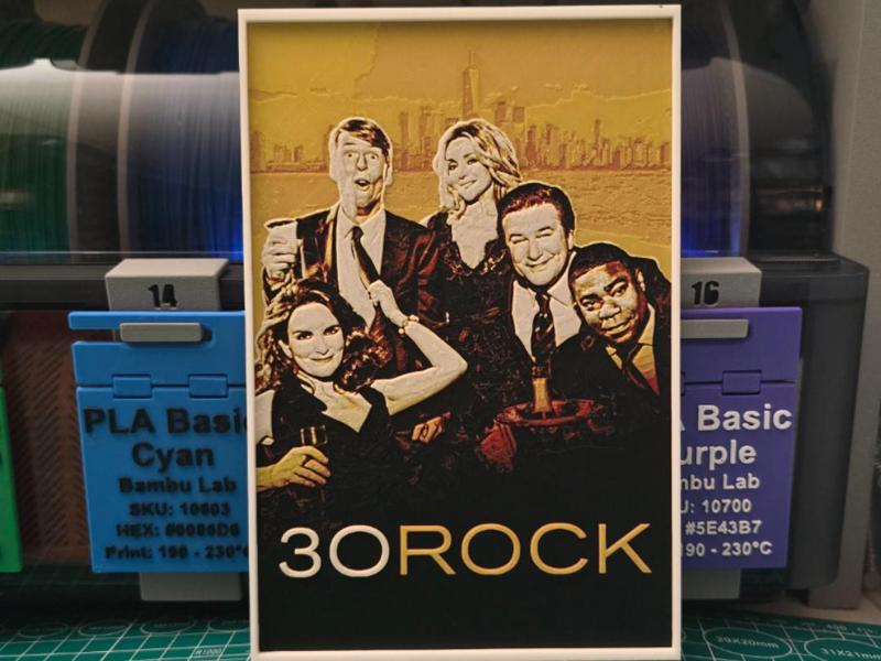 30 Rock Poster - Hueforge Art