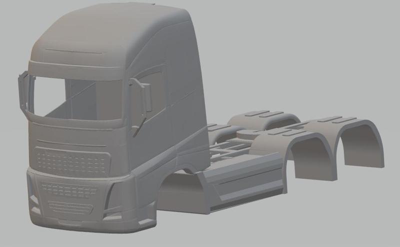 Volvo FH 16 Printable Body Truck