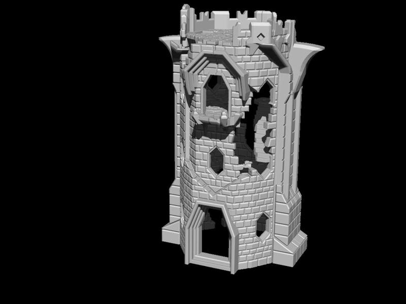 Tabletop Medieval Tower (LOTR, The Hobbit, Ravenhill Inspired)