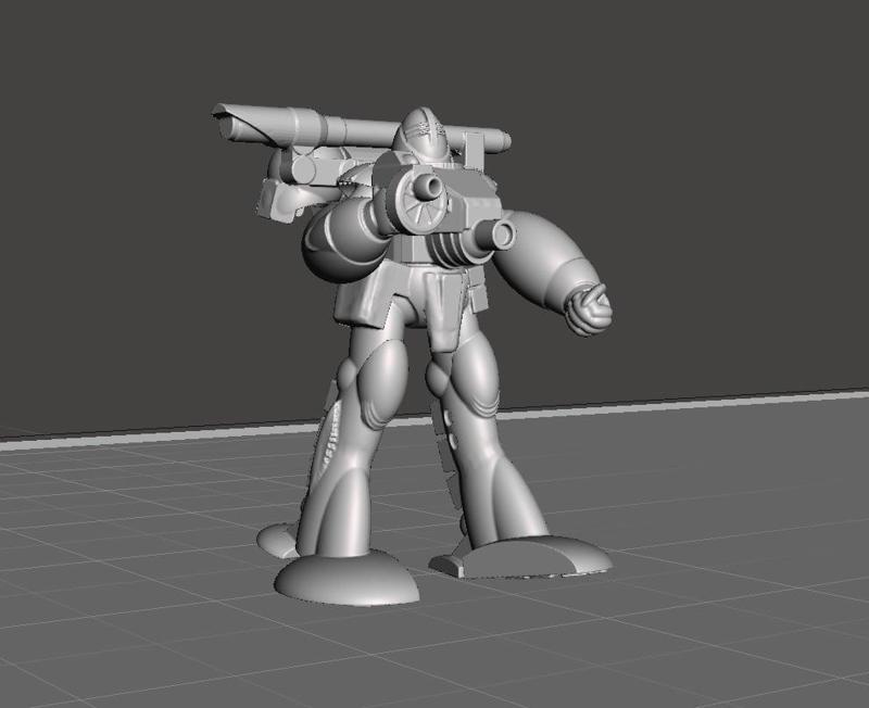 Robotech Zentreadi Male Power Armor Production Line 3 Unit 1 With Chest Impact Cannon