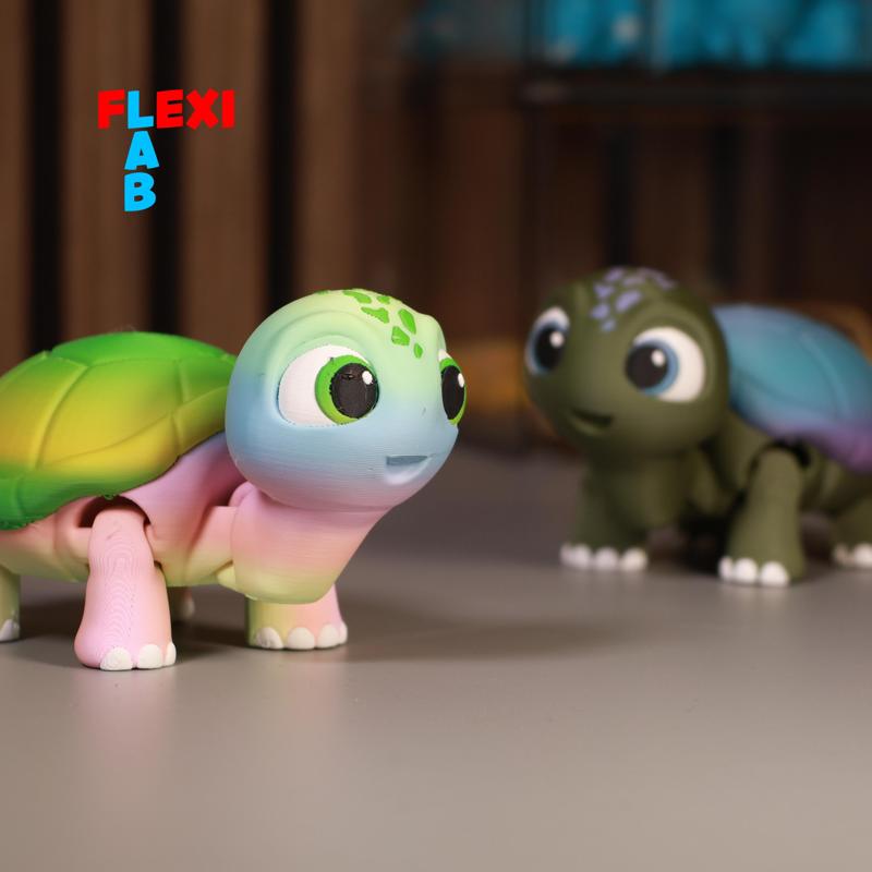 Flexi Funny Tortoise / Turtle with big eyes Print In Place