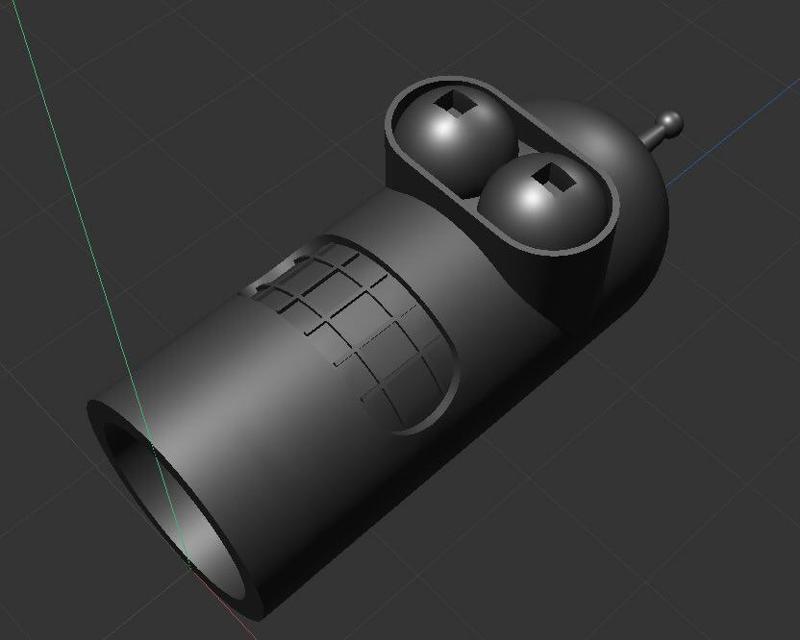 Presta valve cap Bender from Futurama