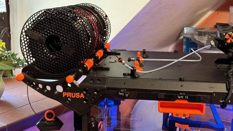 External 6x spool mount for Original Prusa Enclosure. Part of External MMU Mount System (EMMS)