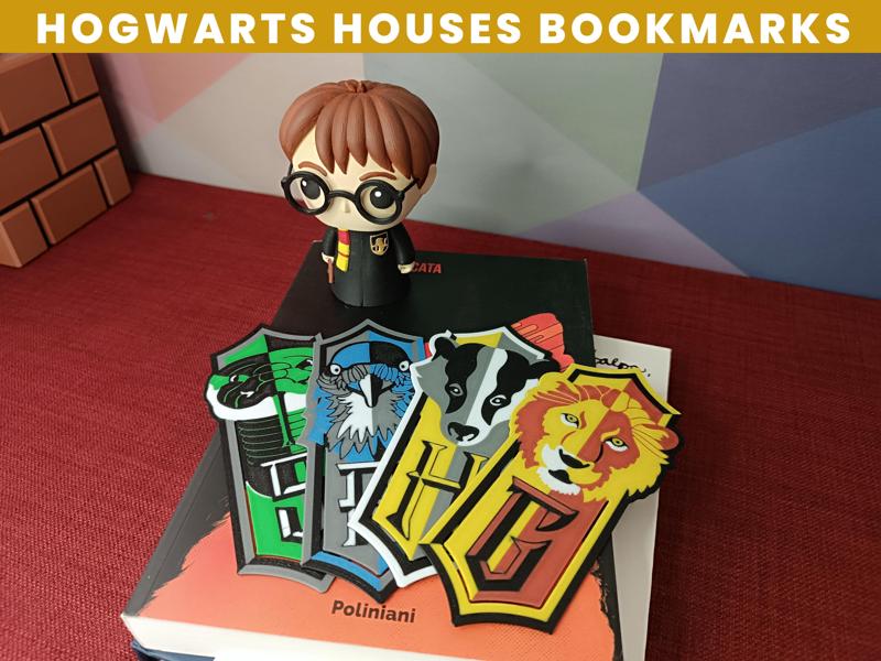 Harry Potter Bookmarks Hogwarts Houses  RevPrinting  STL + 3MF